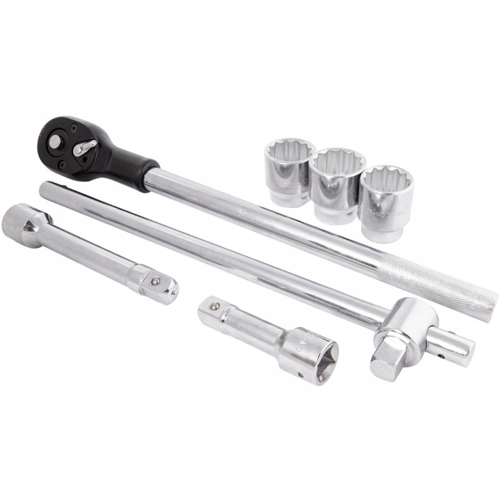 Zestaw kluczy nasadowych 3/4″ 22–50 mm z grzechotką – 14 elementów