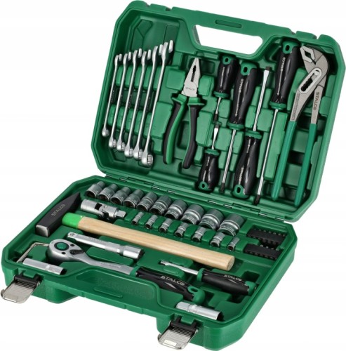 Zestaw narzędzi STALCO 1/2″ i 1/4″ – 55 elementów, grzechotka 90 zębów