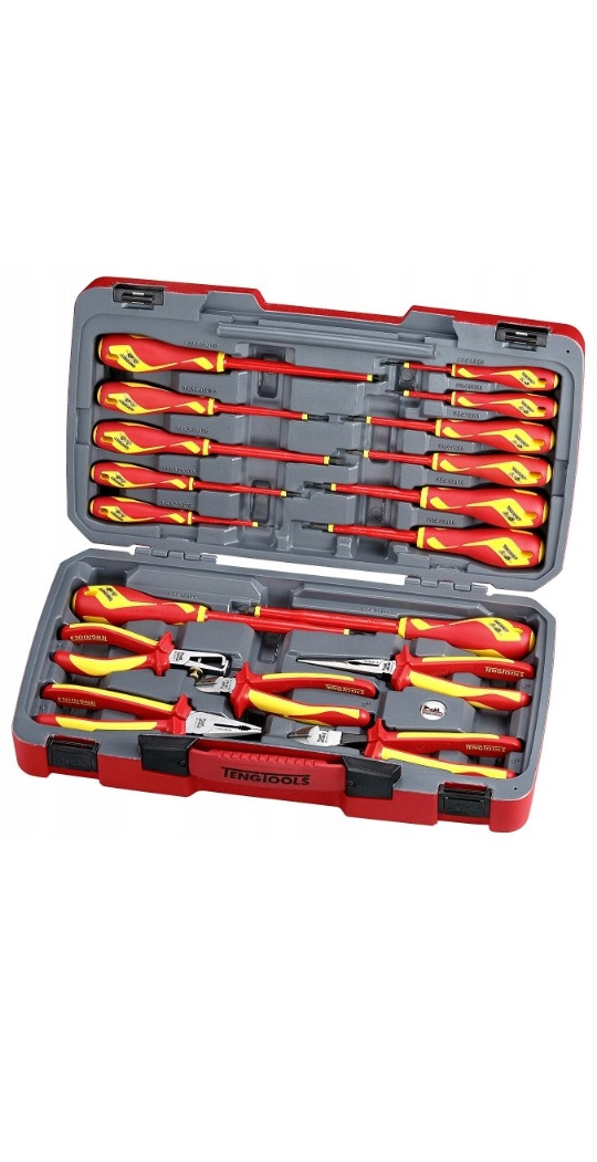Zestaw szczypiec i wkrętaków 1000 V Teng Tools TV18N – 18 elementów
