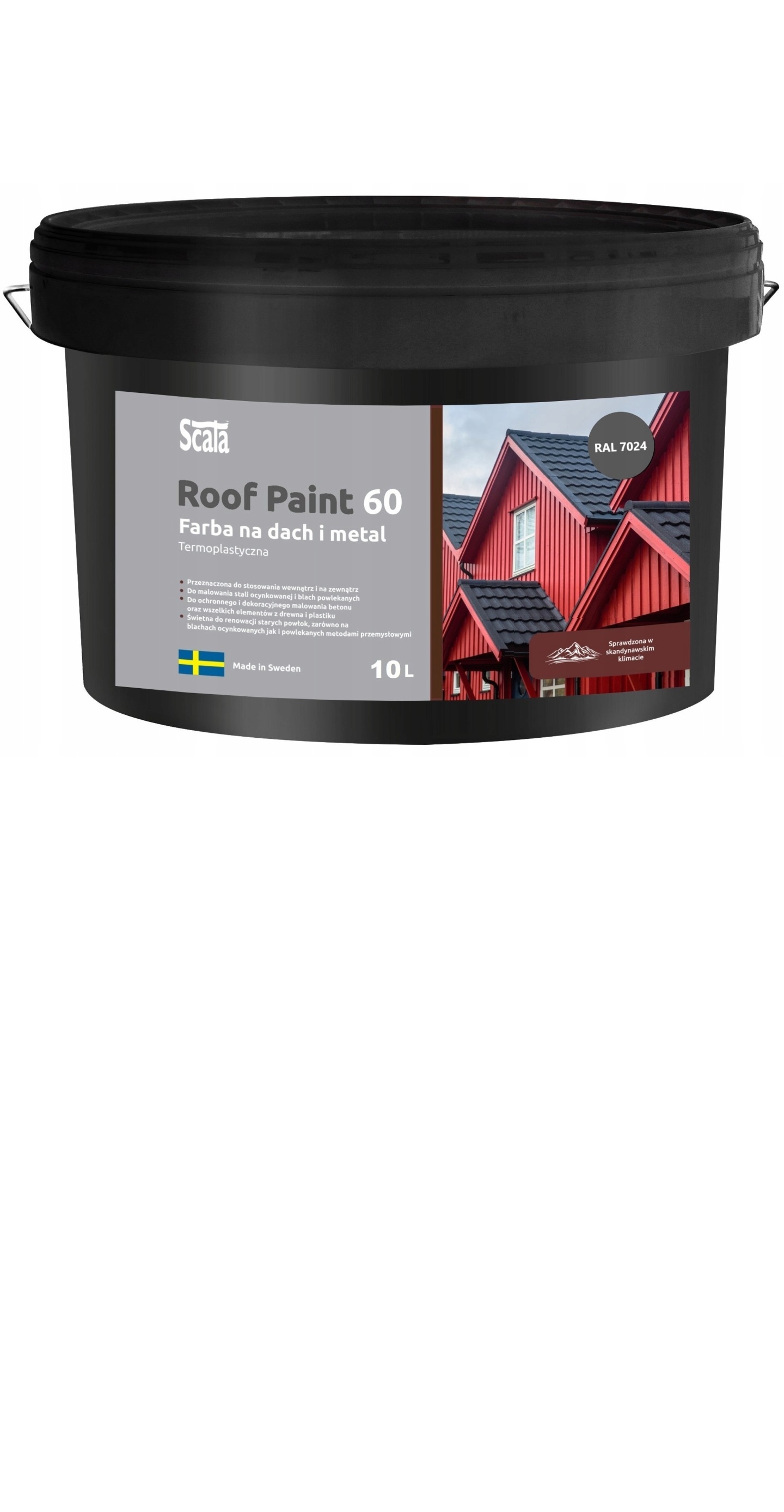Farba do dachów SCALA Roof Paint 60 – RAL 7024
